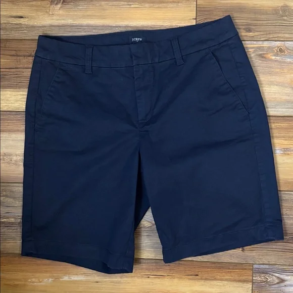 J.Crew Navy Chino Shorts Women’s Size 6 Classic Flat Front Tailored Fit - Picture 4 of 4